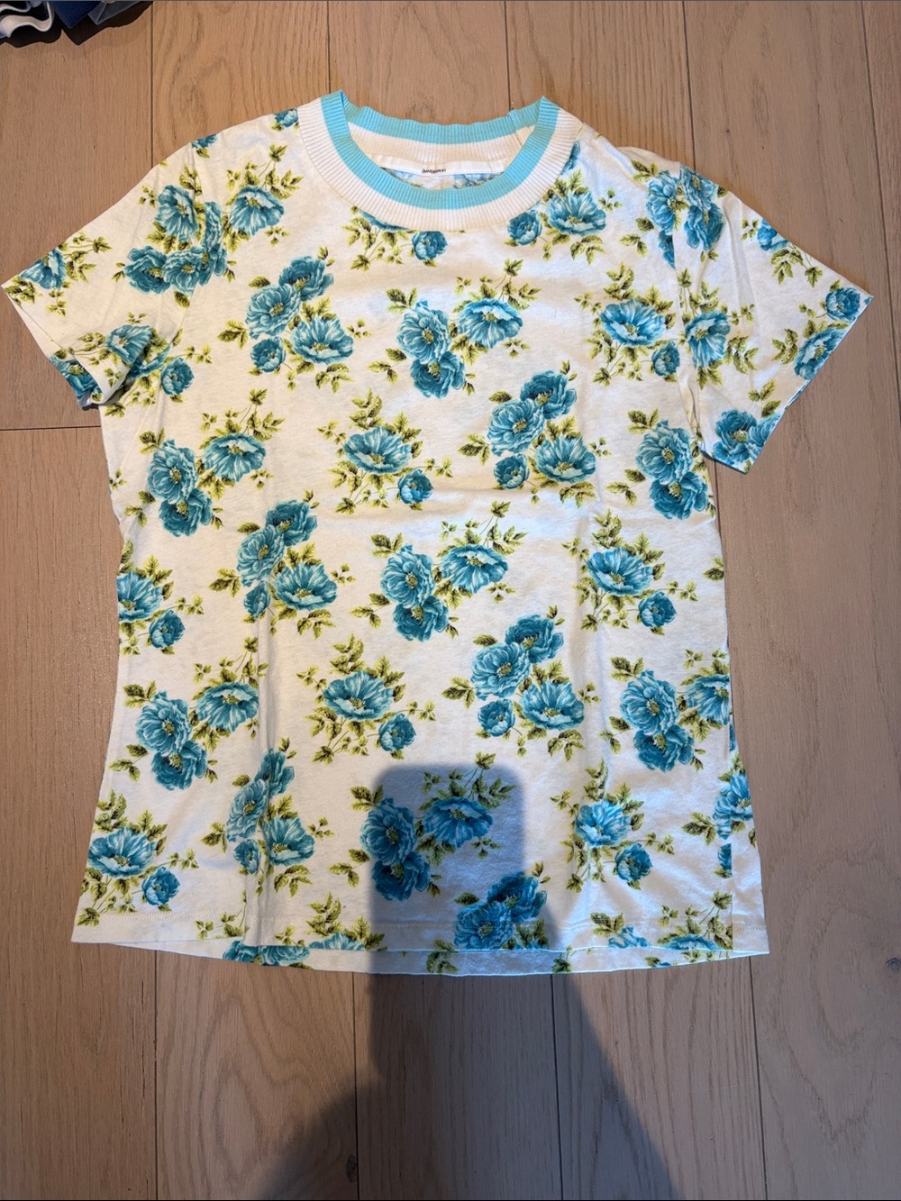 Zimmermann Floral Tee - Blue Floral on White